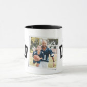 パパチーム名1枚フォト白黒父の日 マグカップ (中央)