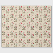 パパップを包むスロッスクリスマスウィンター動物 ラッピングペーパー (フラット)