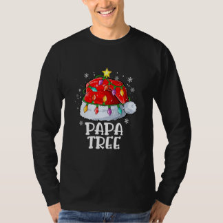 パパツリーのクリスマスクリスマスメリークリスマスパジャマ Tシャツ