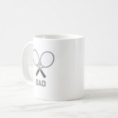 パパテニスラケットとネームテニス選手 コーヒーマグカップ (正面左)