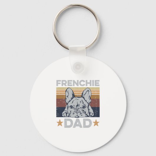 パパデザインfor your Frenchieパパ キーホルダー (正面)