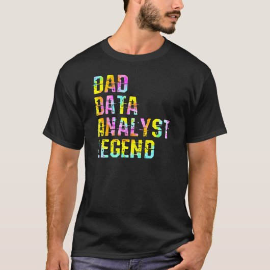 パパデータアナリストScientist Legend Data Analytics S Tシャツ (正面)