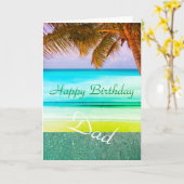 パパトロピカルアクアイランドグリーティングカード カード (黄色い花)