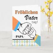 パパドイツ父の日拳バンプ カード (黄色い花)