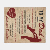 パパドーターファーザーデイブルゴーニュ フリースブランケット (正面(横))