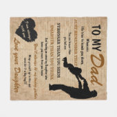 パパドーターファーザーデイ フリースブランケット (正面(横))