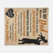 パパドーターファーダーデイレトロ フリースブランケット (正面(横))