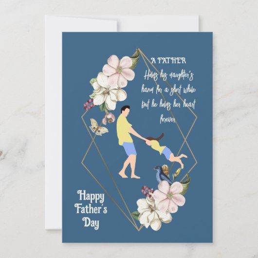 パパドーターボンディングハッピーファーズデイ引用文フローラ シーズンカード (正面)