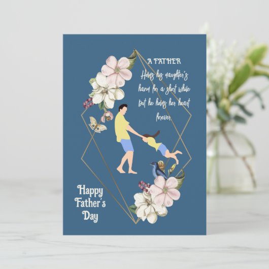 パパドーターボンディングハッピーファーズデイ引用文フローラ シーズンカード (スタンド正面)