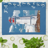 パパドーターボンディングライトハウスファーザーズデイ引用文 キッチンタオル (折り畳み)