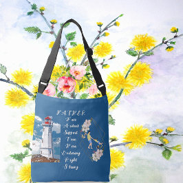 パパドーターボンディングライトハウスファーザーズデイ引用文 クロスボディバッグ