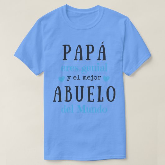 パパニエレスgenial y el mejor Abuelo del Mundoアイディアd Tシャツ (デザイン正面)