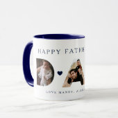 パパネイビー父の日の記念パーソナライズされた酒 マグカップ (正面左)