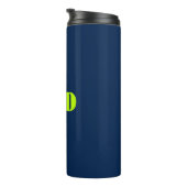 パパネオングリーンネイビーブルーモダンタイポグラフィクール タンブラー (回転右)