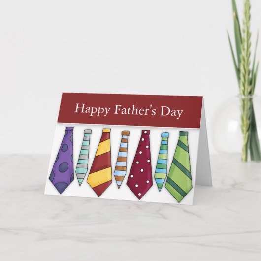 パパネクタイ2父の日の挨拶空白のカード カード (正面)