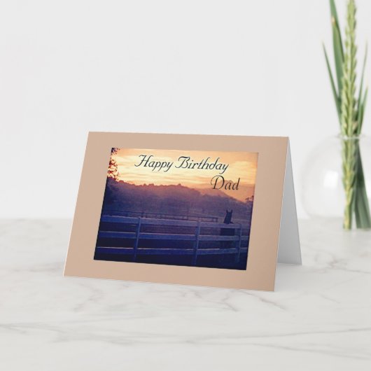 パパハッピーバースデー=馬好き誕生日 カード (正面)