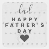 パパハッピーファーザーの日♥️ スクエアシール (正面)