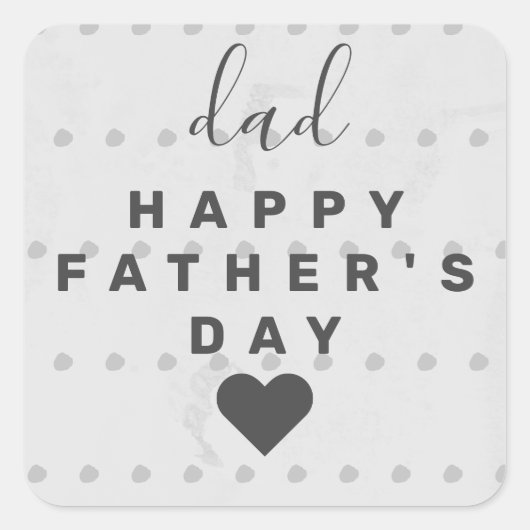 パパハッピーファーザーの日♥️ スクエアシール (正面)