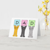 パパハッピーファーザー・デイ・カートゥーン カード (黄色い花)
