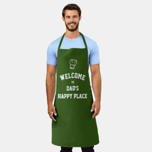 パパハッピープレイス   Chef Hat  緑カスタム色 エプロン