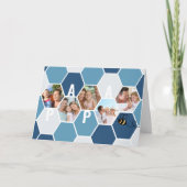 パパハニカムフォトコラージュ5フォト誕生日カード カード (正面)