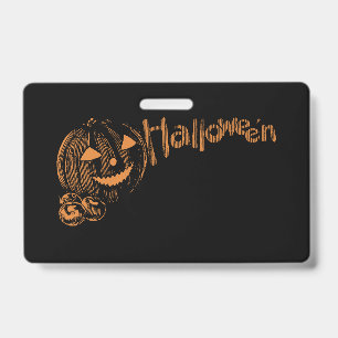 パパハロウィンジャック・オ・ランタンのポーズ バッジ