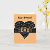 パパハートアフリカ系アメリカ誕生日 カード (黄色い花)