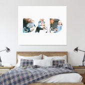 パパハートコラージュ父の日キープサケ写真 キャンバスプリント (インサイチュ (寝室))