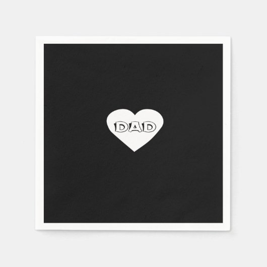 パパハート スタンダードカクテルナプキン (正面)