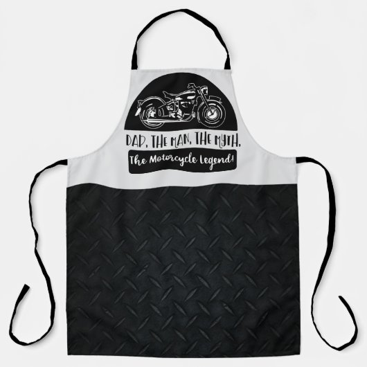 パパバイククールレジェンドメンズファーザーズデー エプロン (正面)