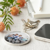 パパバイデイゲーマーバイナイトソンアンドパパ父の日 キーホルダー (側面)