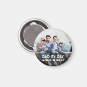 パパバイデイゲーマーバイナイトソンアンドパパ父の日 マグネット (正面/裏面)