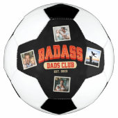 パパバカスタムダスクラブレトロクールフォトコラージュ サッカーボール (正面)