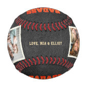 パパバカスタムダスクラブレトロクールフォトコラージュ 野球ボール (裏面)