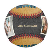 パパバカスタムダスクラブレトロクールフォトコラージュ 野球ボール (裏面)