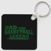パパバスケットボールの伝説おもしろいの父の日贈り物 キーホルダー (裏面)