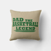 パパバスケットボールの伝説おもしろいの父の日贈り物 クッション (裏面)
