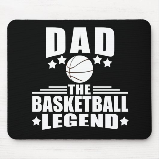 パパバスケットボールの伝説おもしろいの父の日贈り物 マウスパッド (正面)