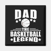 パパバスケットボールの伝説おもしろいの父の日贈り物 マグネット (正面)