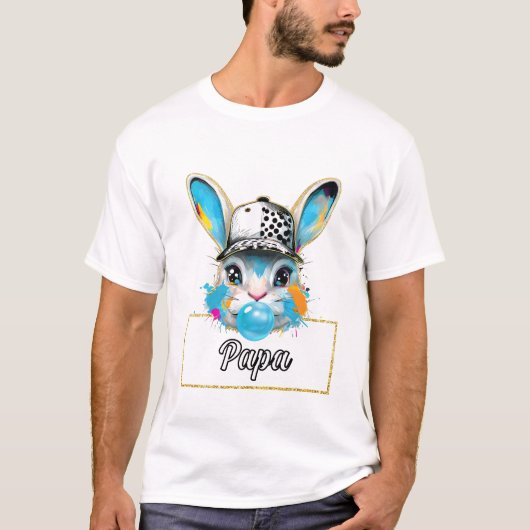 パパバブルイースターバニー Tシャツ (正面)
