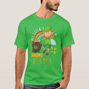 パパパディおもしろいデイSt patricksラッキーチャームコール Tシャツ