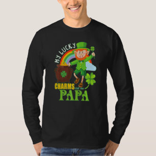 パパパディおもしろいデイSt patricksラッキーチャームコール Tシャツ