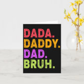 パパパパブルメンズおもしろいファーザーズデイファーザーヴィンタ カード (黄色い花)