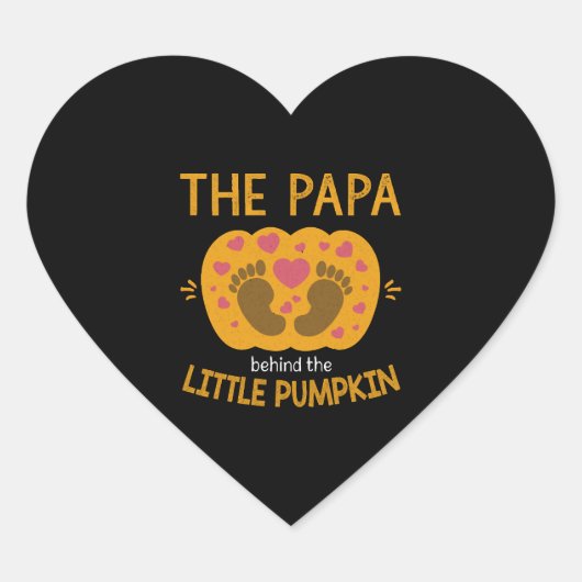パパパパンプキンリトル秋秋ベビーリビール ハートシール (正面)
