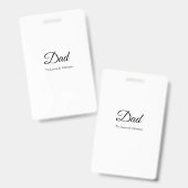 パパパパ名前を追加文字父の日贈り物 バッジ (正面＆裏面)