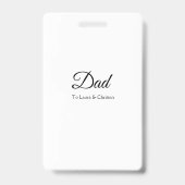 パパパパ名前を追加文字父の日贈り物 バッジ (裏面)