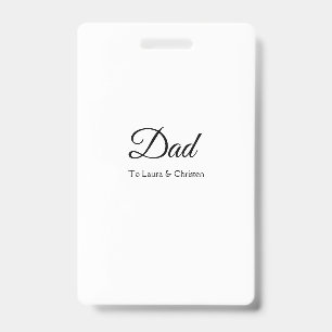 パパパパ名前を追加文字父の日贈り物 バッジ