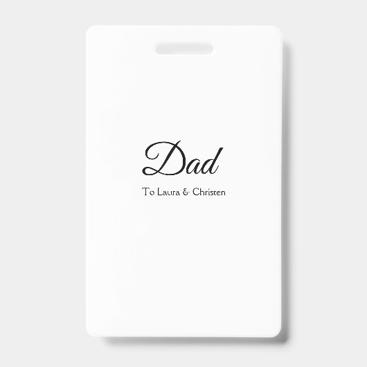 パパパパ名前を追加文字父の日贈り物 バッジ (正面)