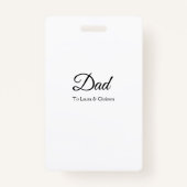 パパパパ名前を追加文字父の日贈り物 バッジ (裏面)