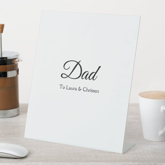 パパパパ名前を追加文字父の日贈り物 台座サイン (インサイチュ)